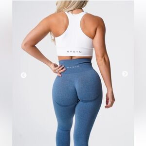 NVGTN Slate Blue Contour Seamless Leggings Medium